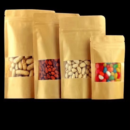 Kraft Paper Ziplock Bag 7×10 pec 50