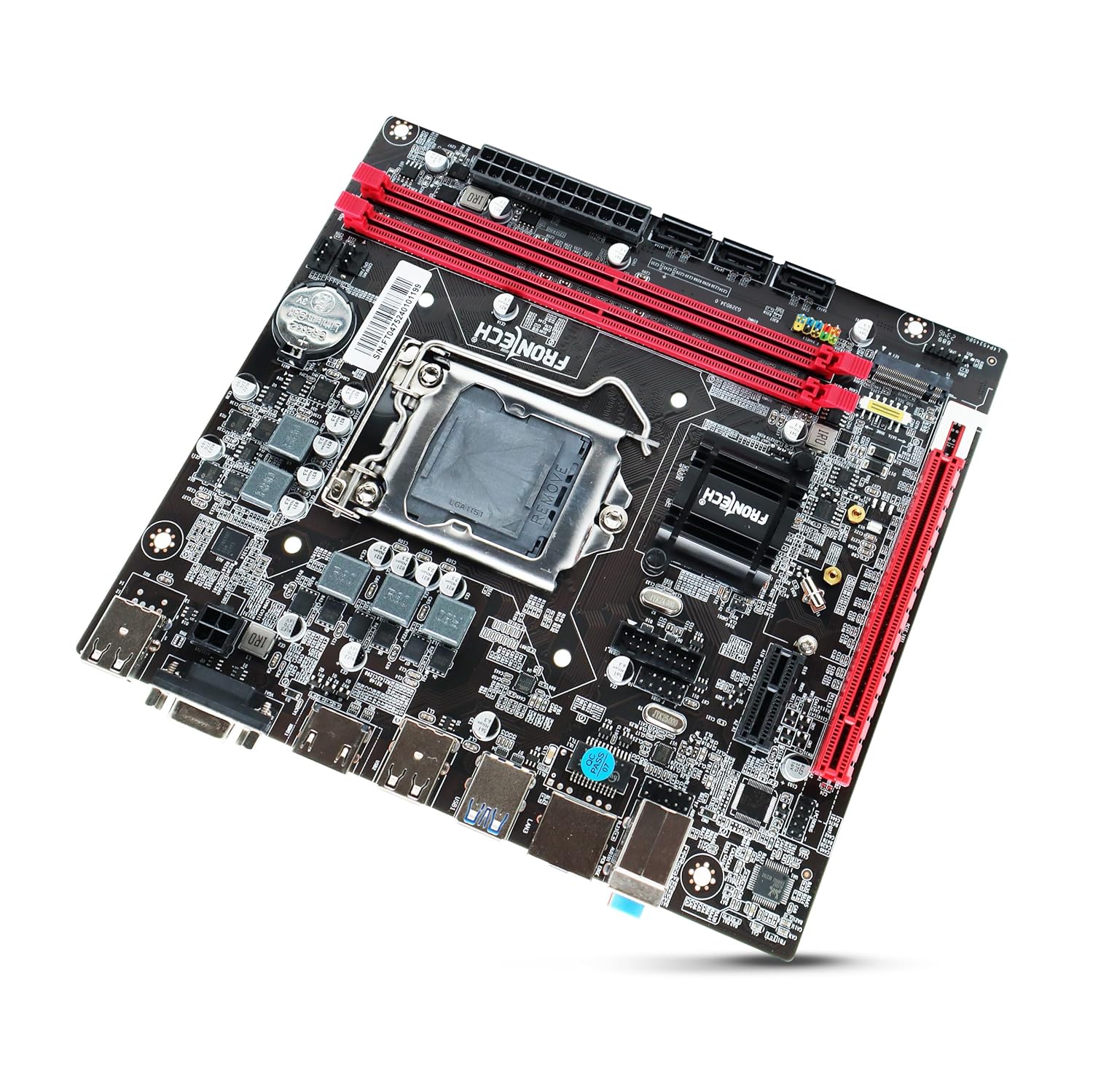 Frontech H110 Motherboard, LGA 1151, Supports Intel 6th–9th Gen i3/i5/i7/Celeron/Pentium, DDR4 32GB, HDMI, VGA, USB 3.0, M.2 NVMe, 3-Year Warranty (FT-0493)